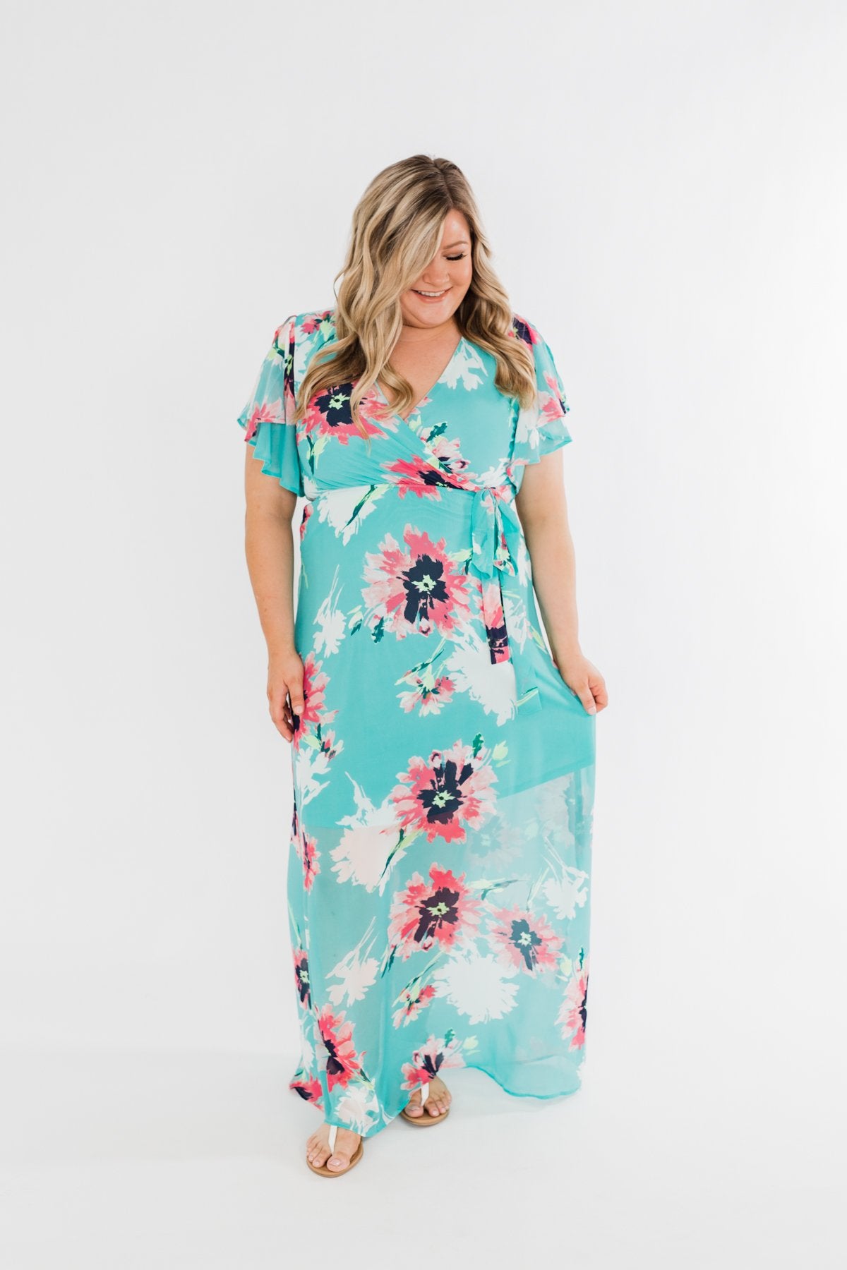 Inside The Dream Floral Maxi Dress- Mint – The Pulse Boutique