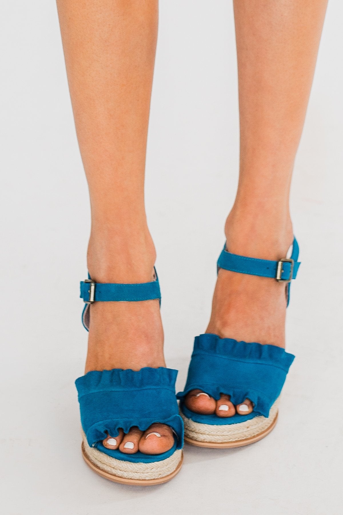 teal wedges