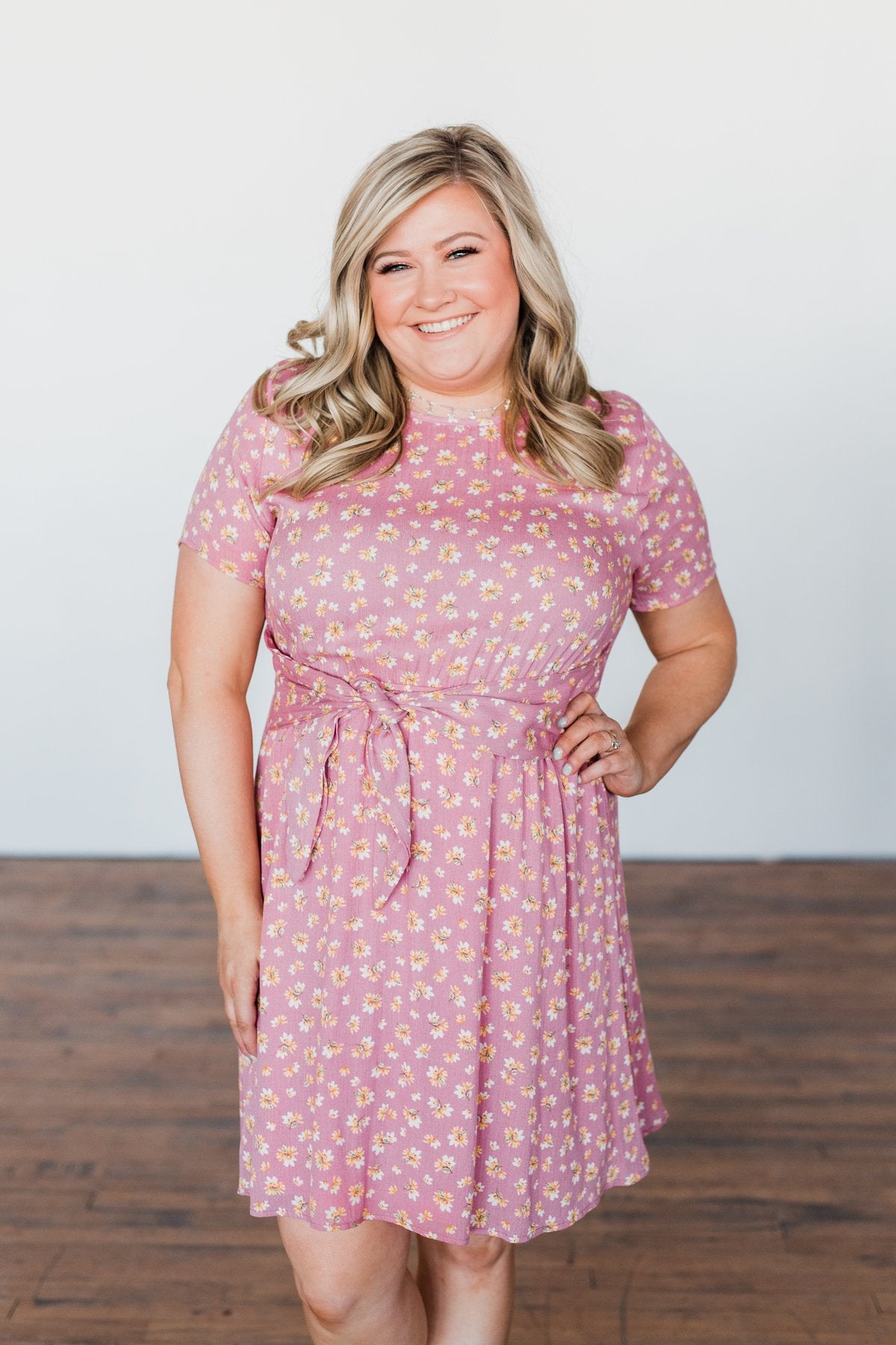 Make A Way Floral Short Sleeve Dress- Dusty Pink – The Pulse Boutique