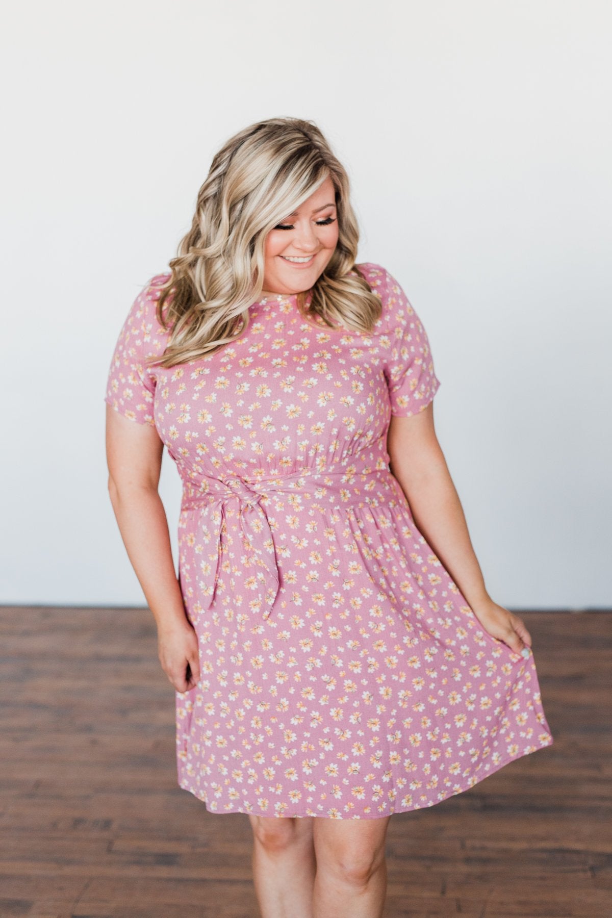 Make A Way Floral Short Sleeve Dress- Dusty Pink – The Pulse Boutique