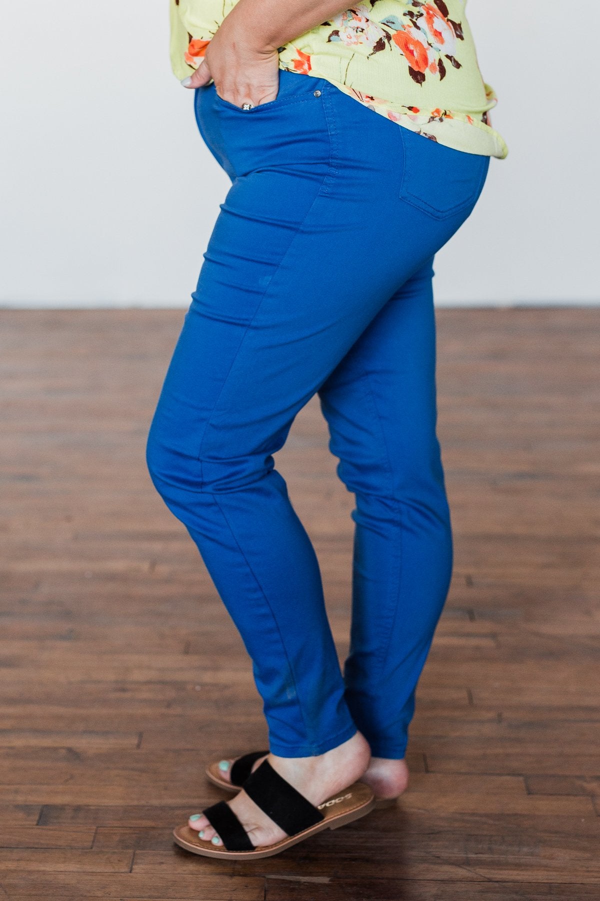 royal blue skinny pants