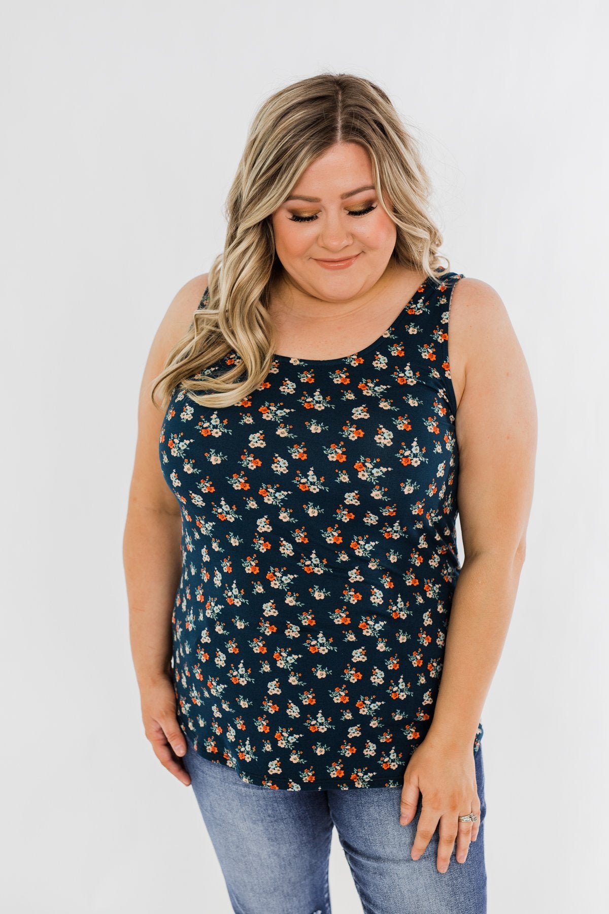 Easily Attracted Floral Tank Top- Dark Teal – The Pulse Boutique