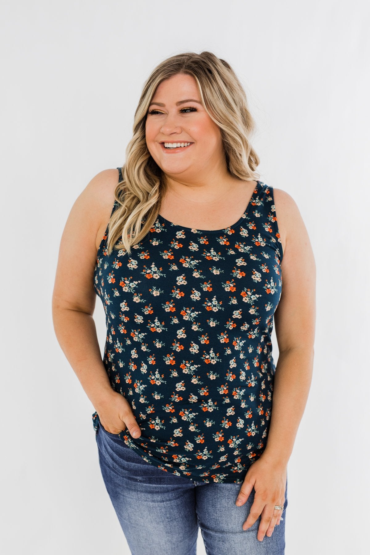 Easily Attracted Floral Tank Top- Dark Teal – The Pulse Boutique