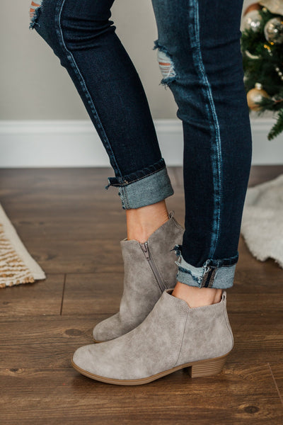 Sugar Trixy Booties- Gray – The Pulse Boutique