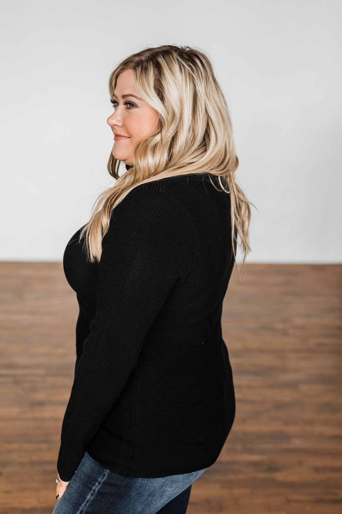 Lost Without Love Ribbed Knit Sweater- Black – The Pulse Boutique