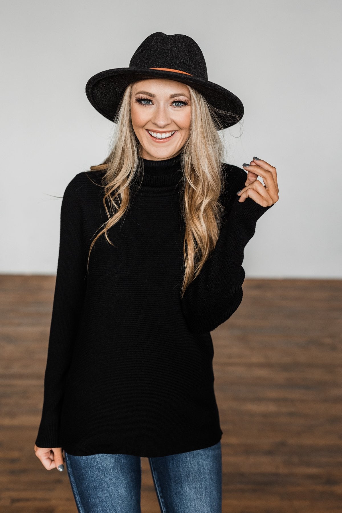 Lost Without Love Ribbed Knit Sweater- Black – The Pulse Boutique