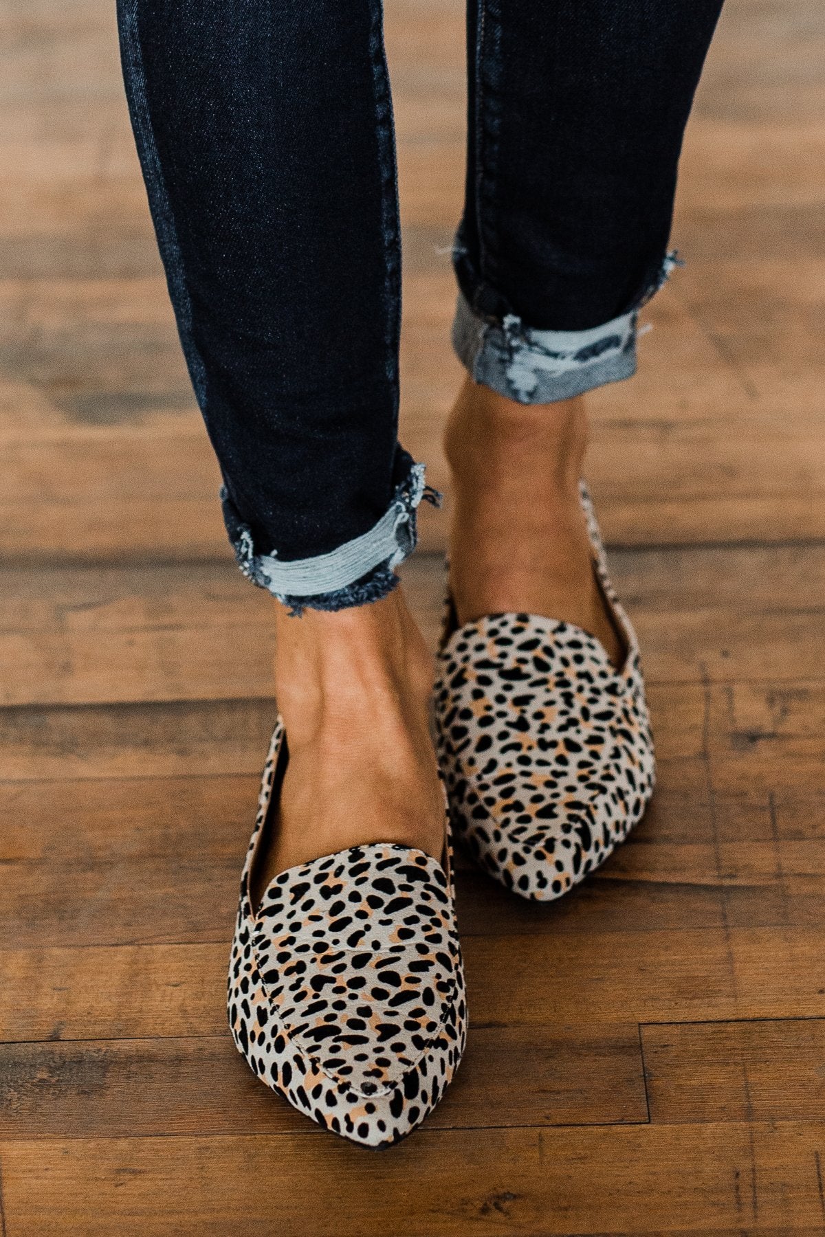 qupid leopard flats