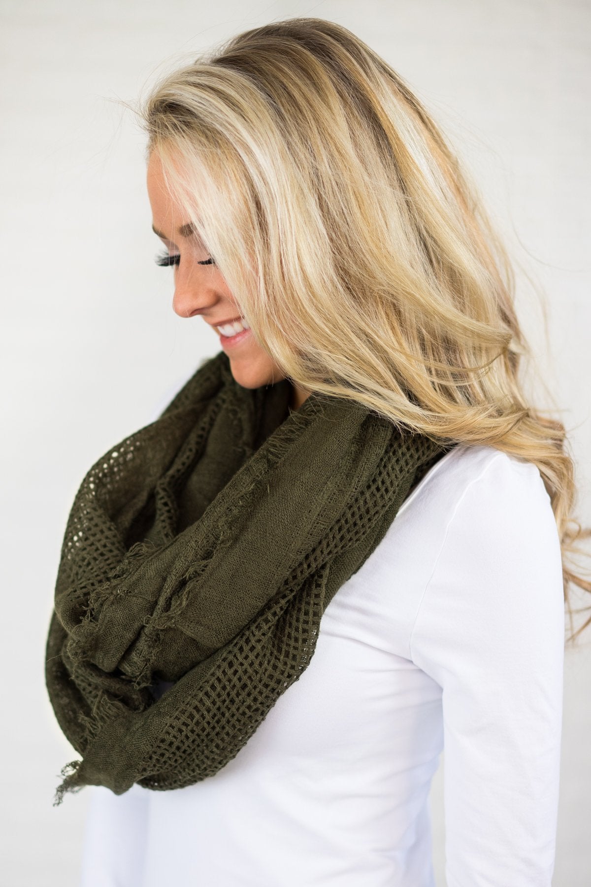 Olive Infinity Scarf