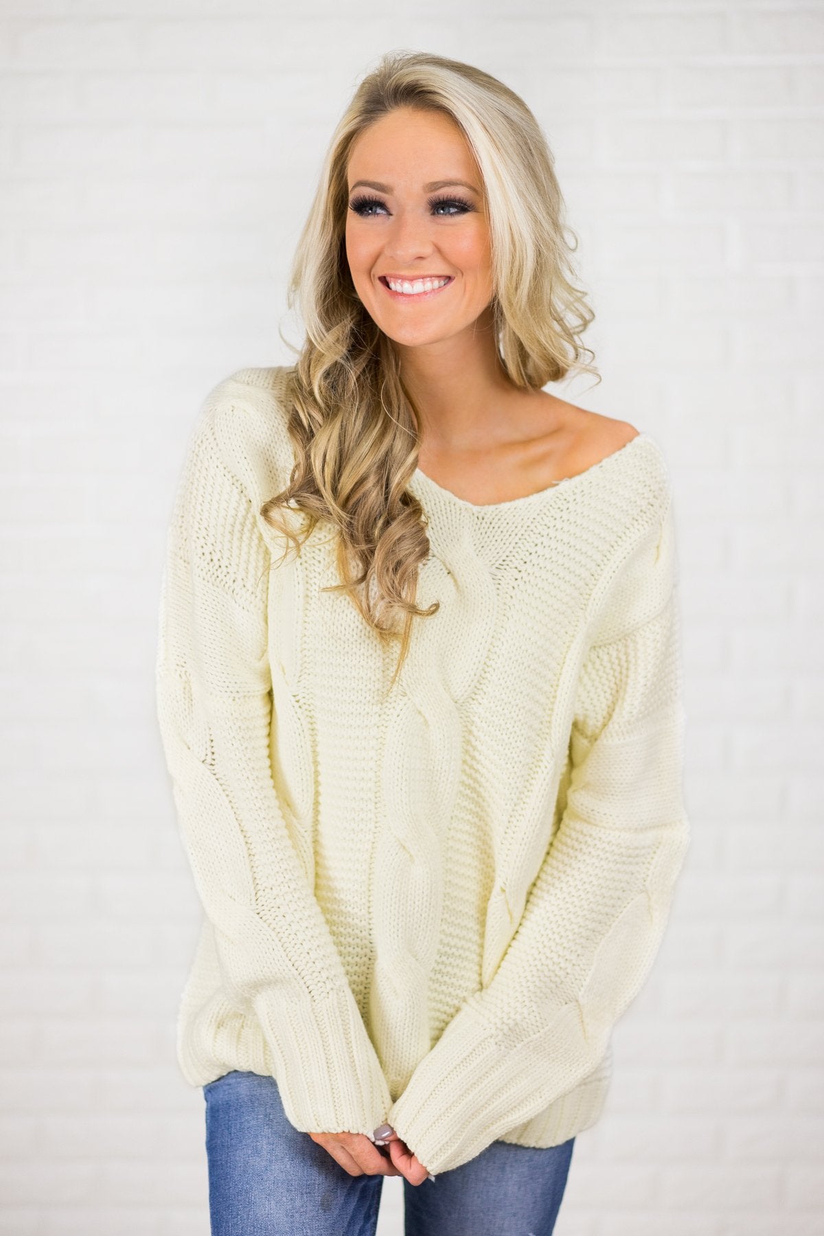 Chunky Oversized Sweater - Ivory – The Pulse Boutique