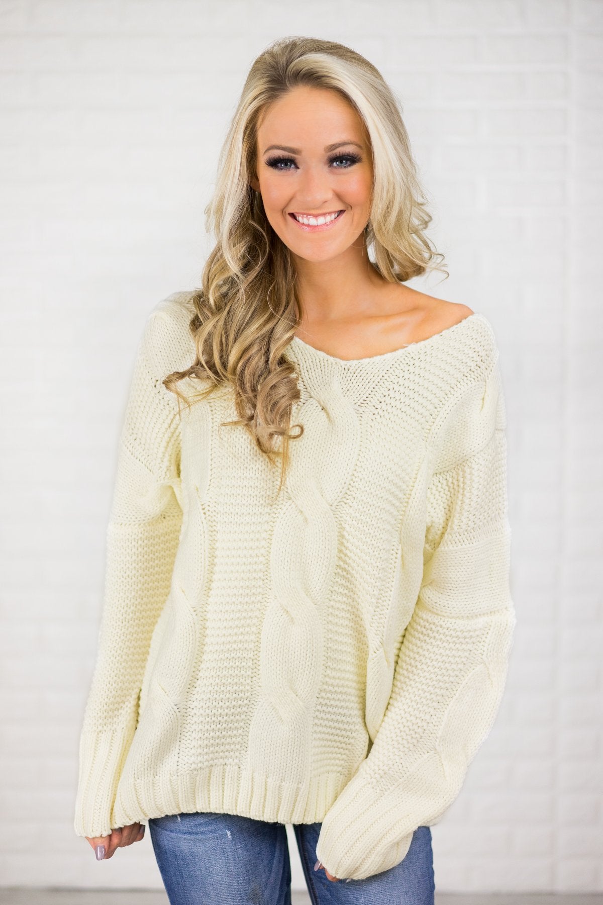 Chunky Oversized Sweater - Ivory – The Pulse Boutique