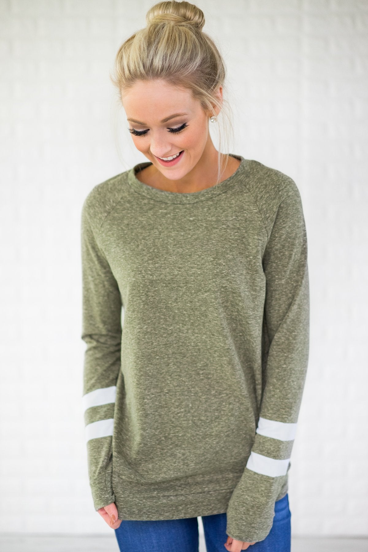 Start of Something New Top ~ Moss Green – The Pulse Boutique
