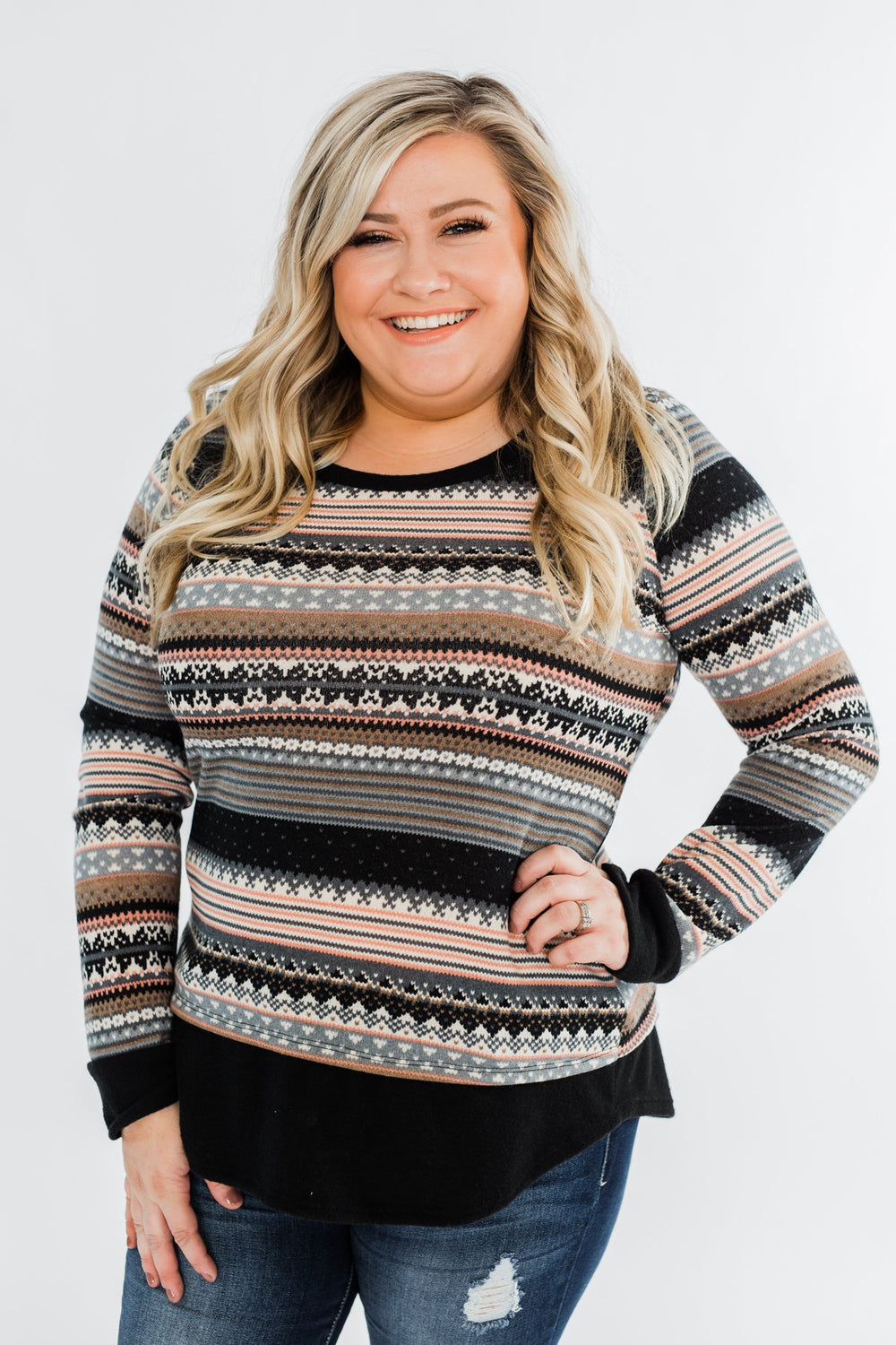 Simply Beautiful Pullover Top- Black & Pink – The Pulse Boutique