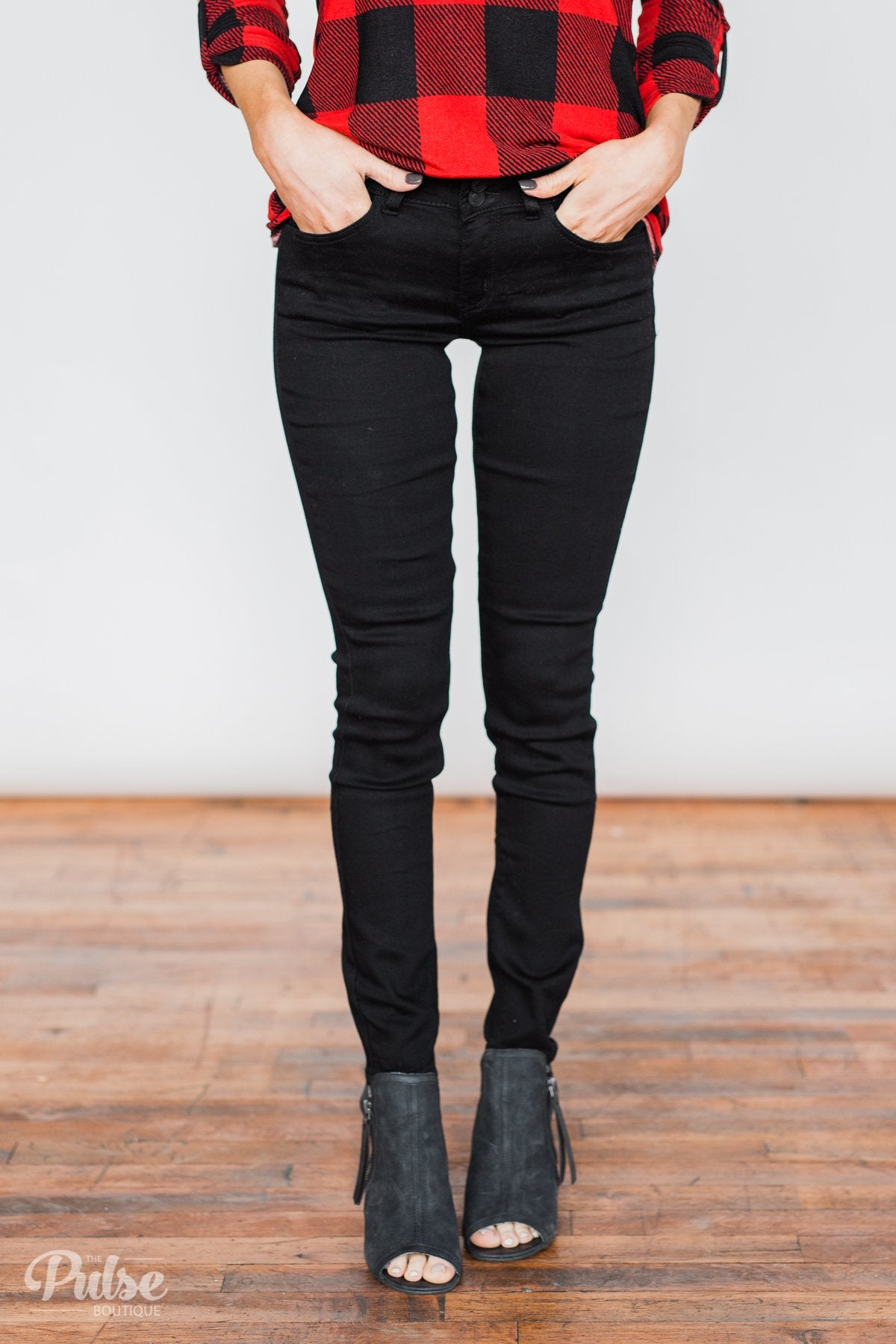 Kan Can Jeans- Non-Distressed Solid Black – The Pulse Boutique