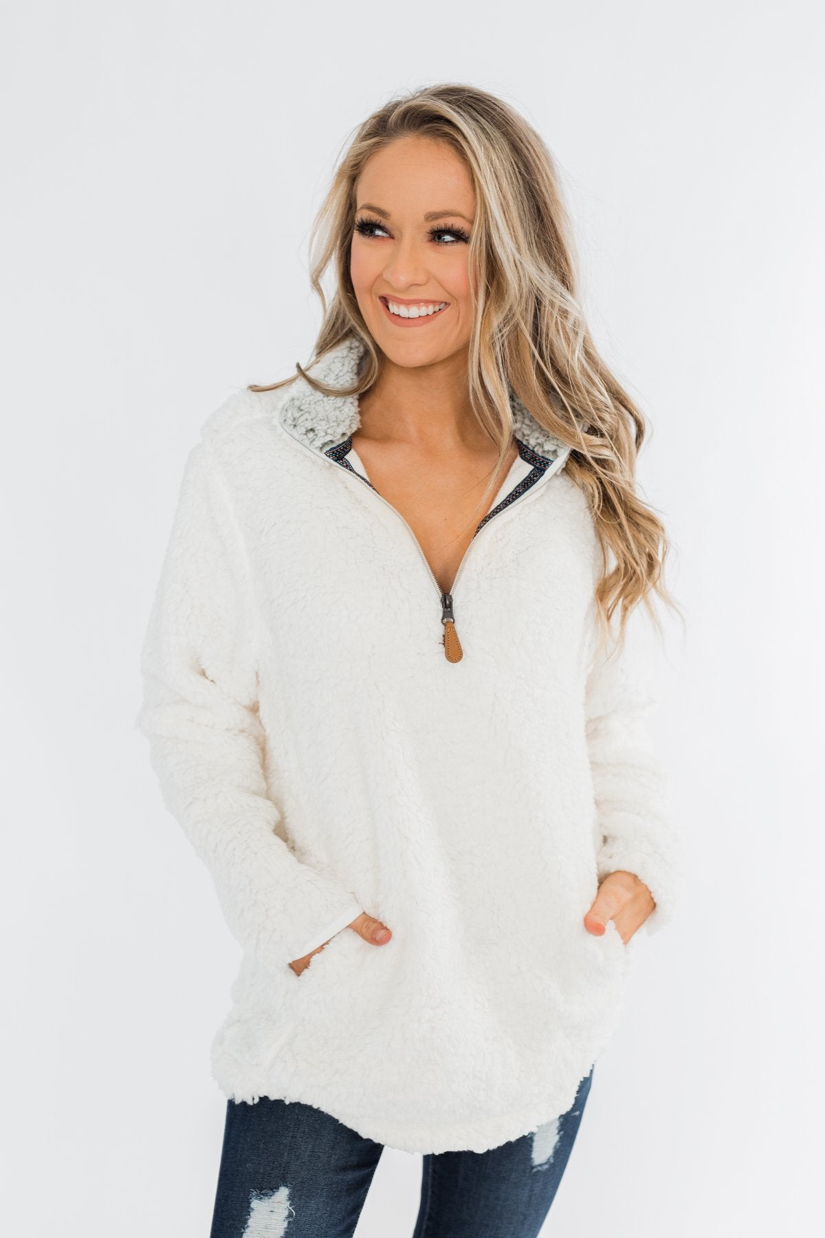 sherpa pullover