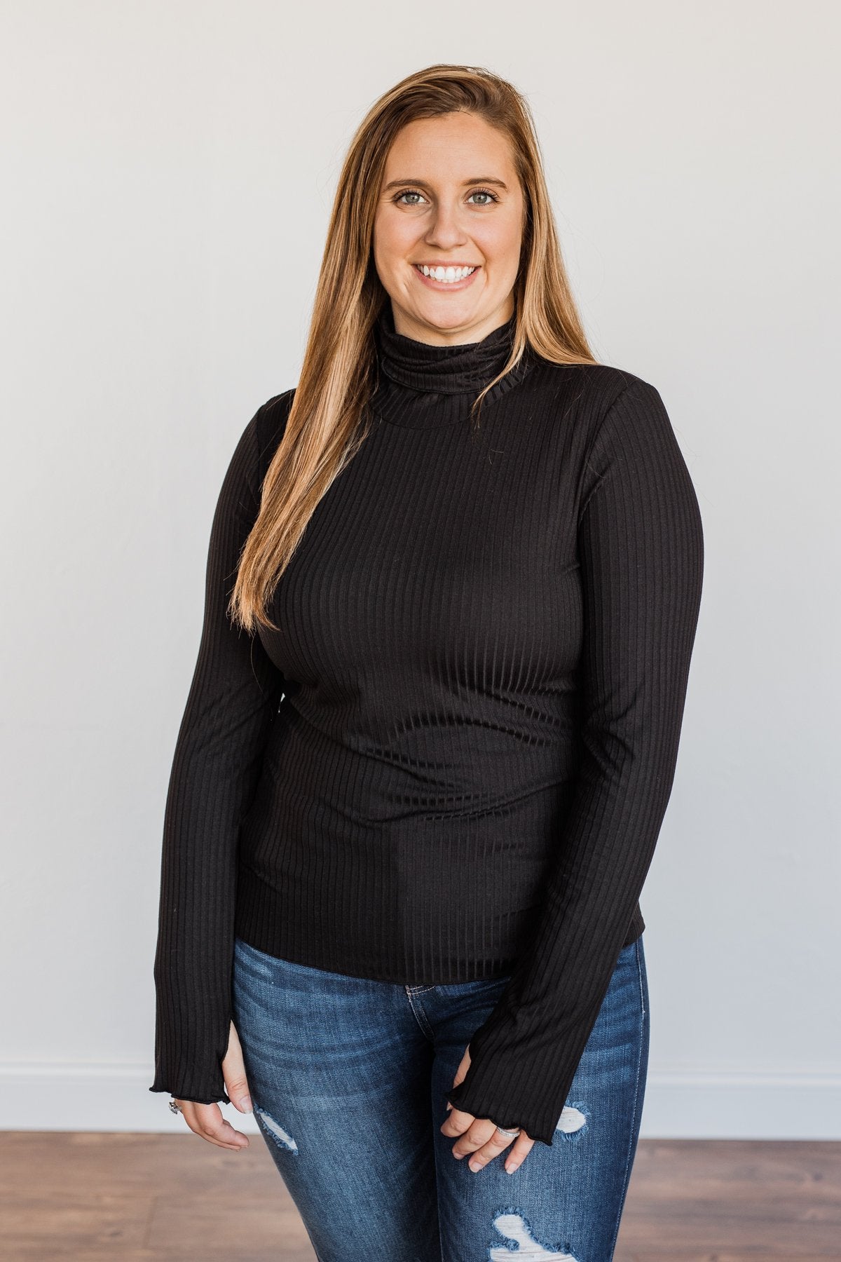 Smooth Sailing Turtle Neck Top- Black – The Pulse Boutique