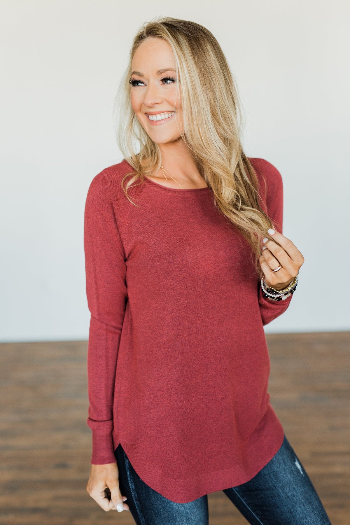 Butter Me Up Knit Sweater- Dark Brick – The Pulse Boutique