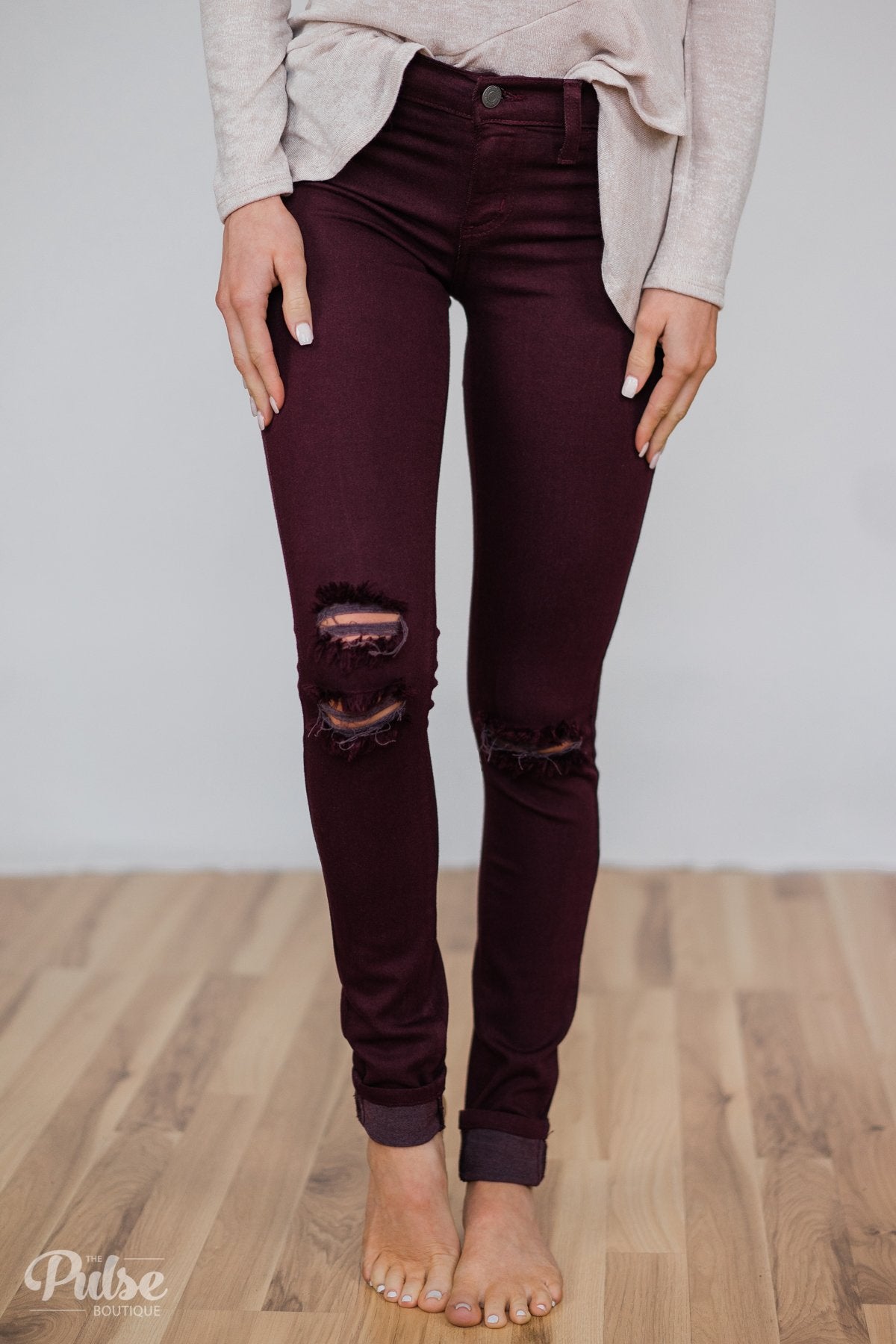 kan-can-knee-distressed-skinnies-deep-burgundy-the-pulse-boutique