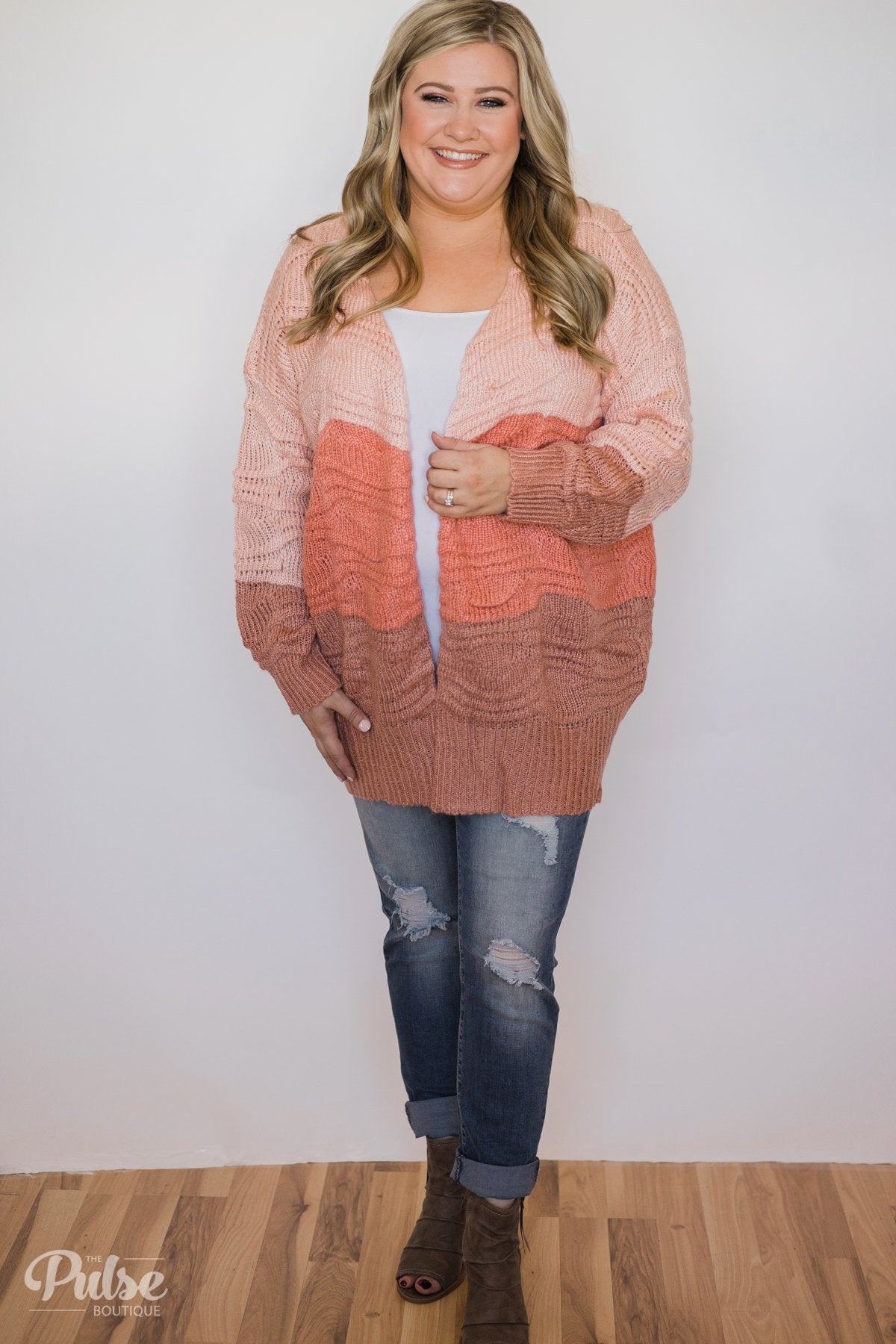 Chunky Knitted Cardigan- Shades of Pink – The Pulse Boutique