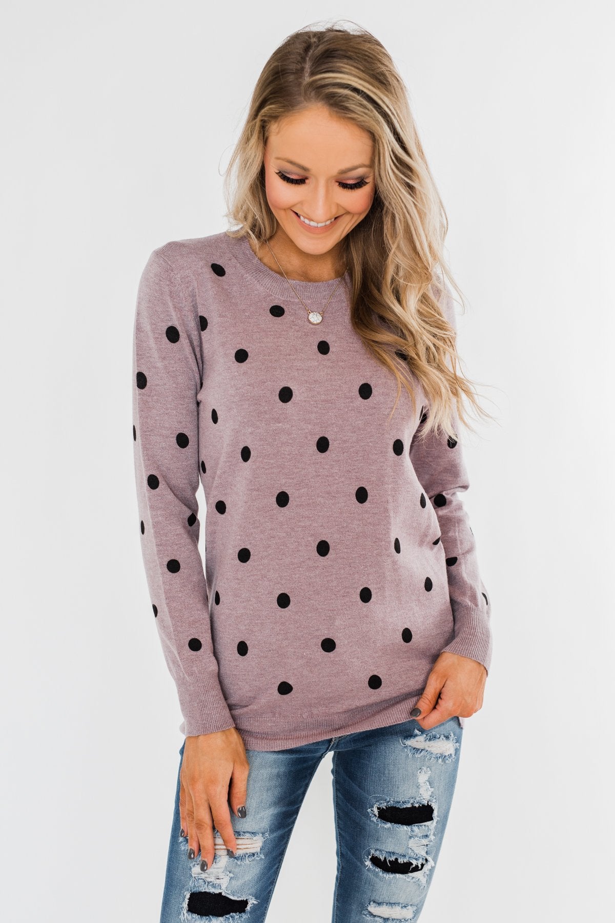 polka dot sweater