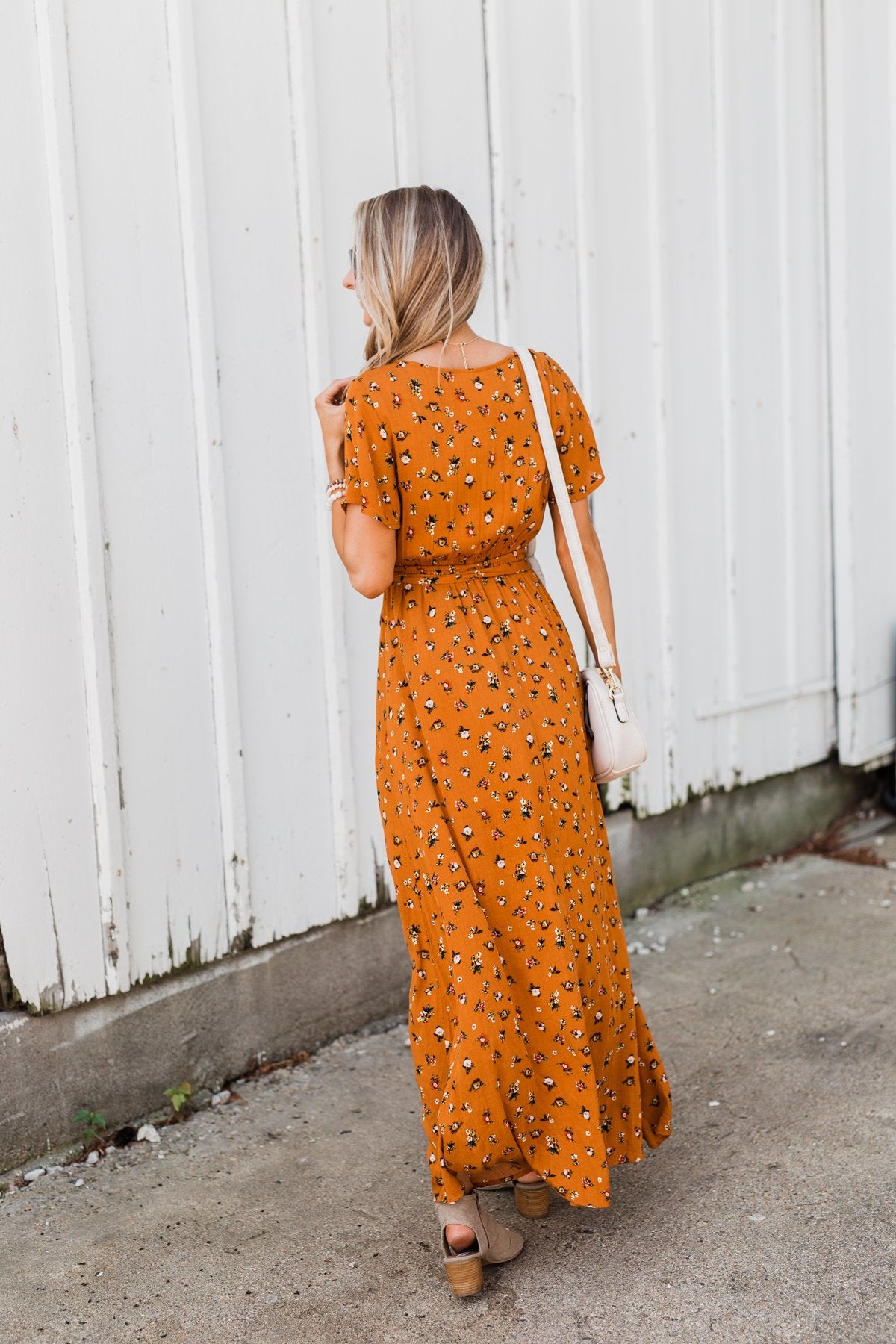 maxi dress burnt orange