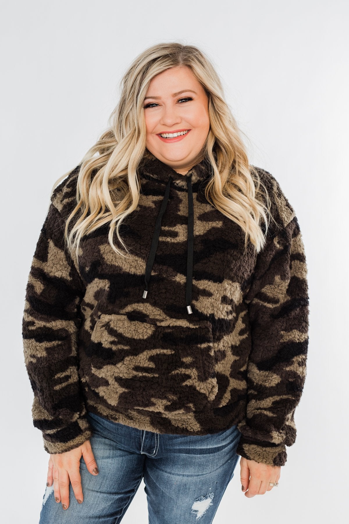 Sherpa Hoodie- Camo – The Pulse Boutique