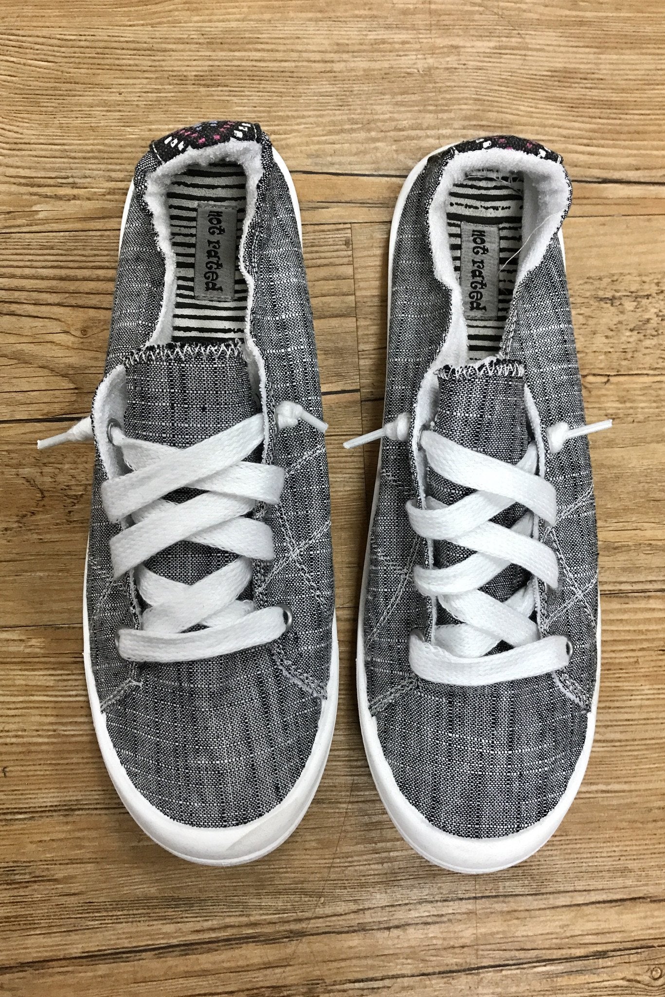 Not Rated ''Rae'' Sneakers ~ Charcoal – The Pulse Boutique
