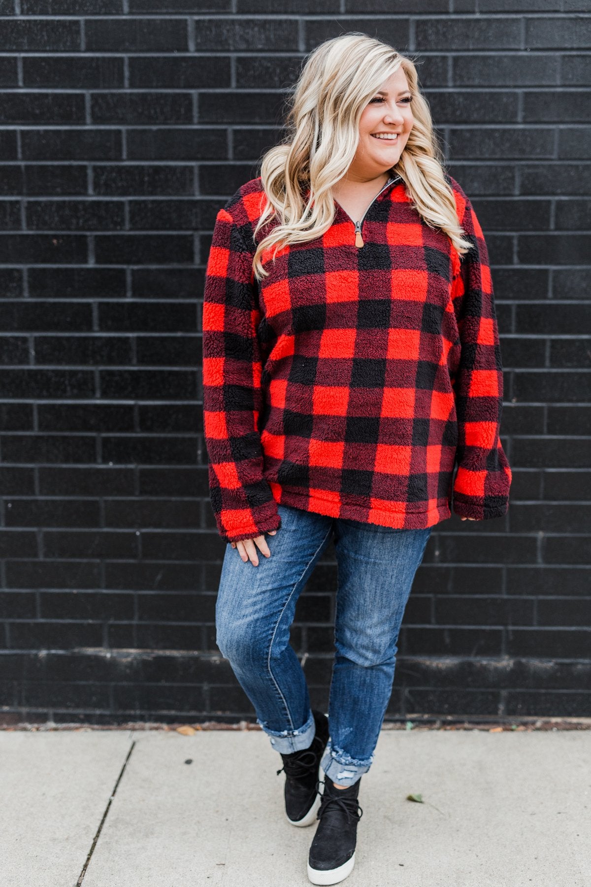 old navy buffalo plaid pullover