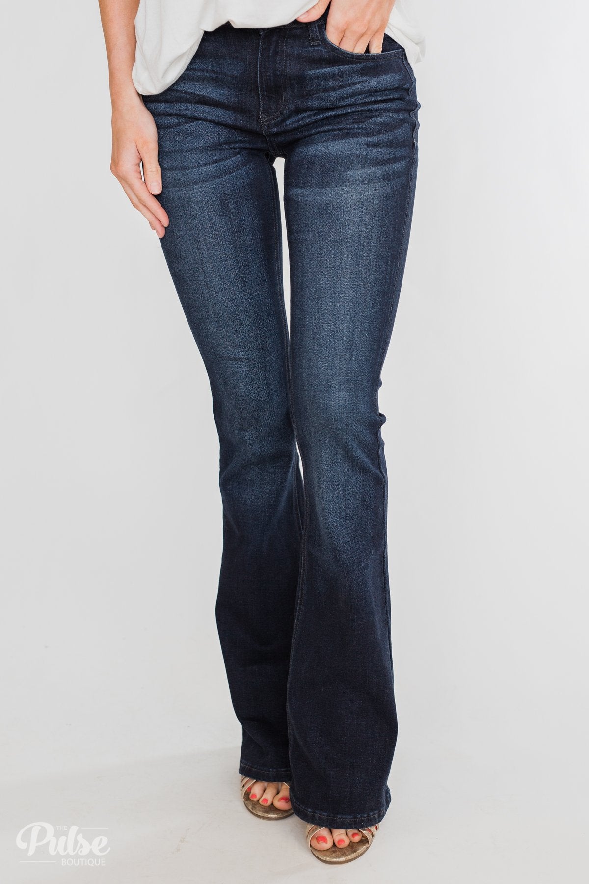 Kan Can Jeans- Dark Wash Flare – The Pulse Boutique