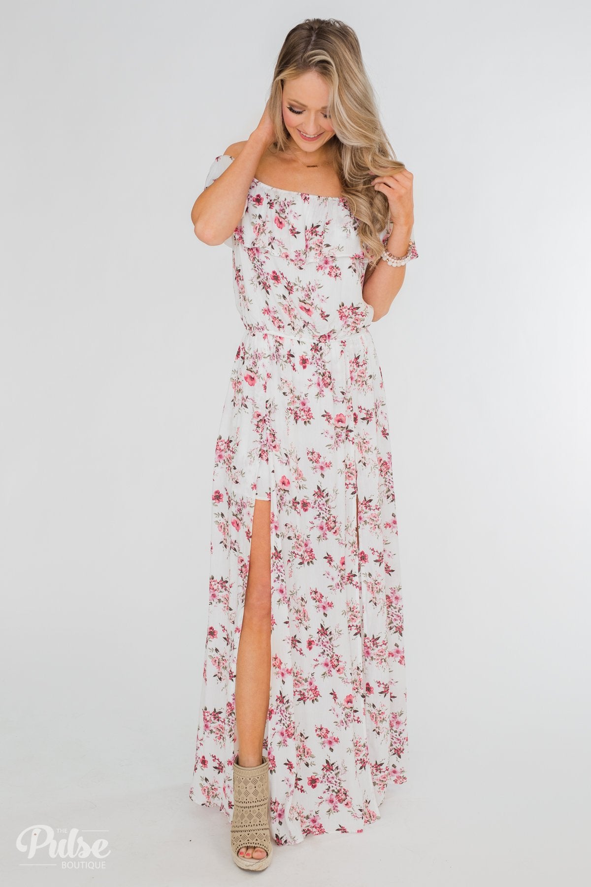 floral maxi romper