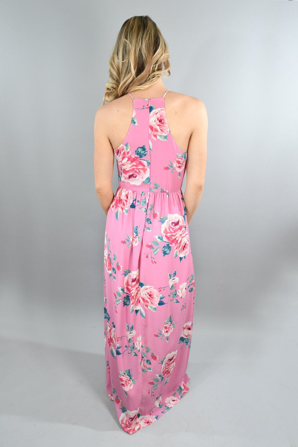 Feeling Magical in Pink Floral Maxi Dress – The Pulse Boutique