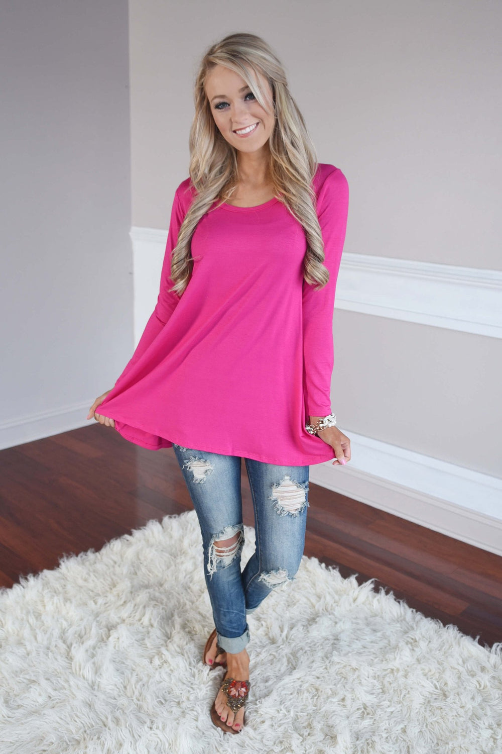 Pink Piko Top – The Pulse Boutique