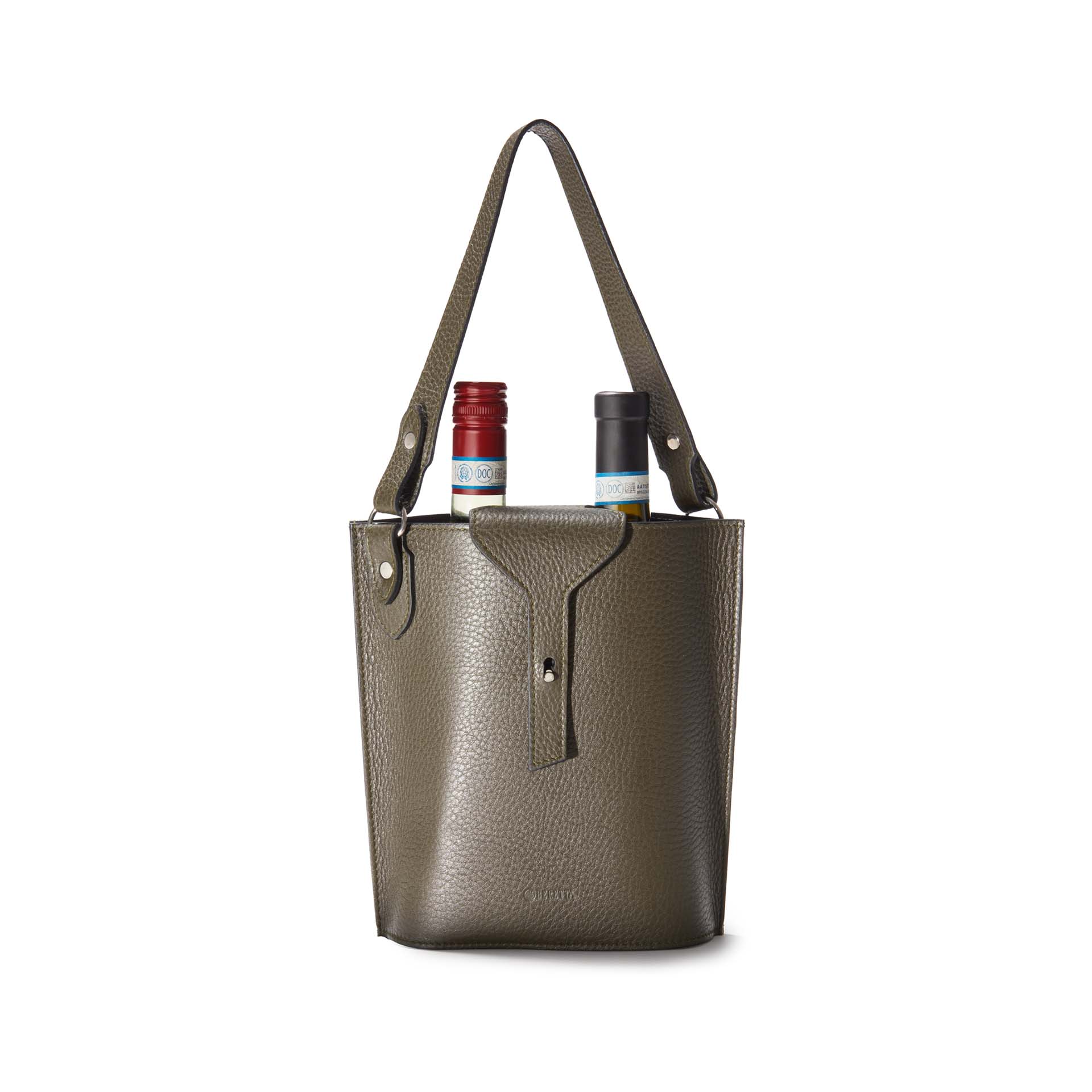 3206108 Wine Bottle Carrier Olive ROLLOVER