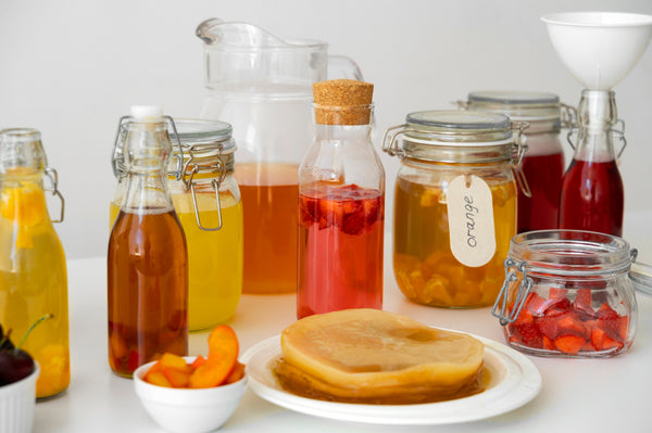 Available flavours of Kombucha