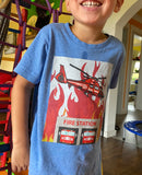 Feuerwehr Helikopter Fire Station - Kids Organic Shirt feuerwehr, freiwillige feuerwehr, berufsfeuerwehr, helikopter, jugendfeuerwehr, geschenk, Feuerwehrmann, Feuerwehrfrau, mädchen, jungen