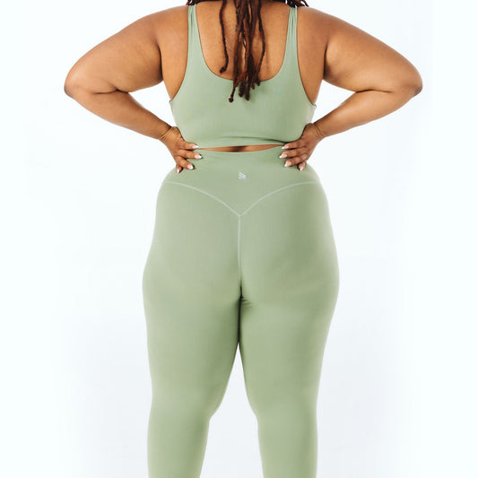 Ribbed Leggings Set in Peach – Rebelious Fit