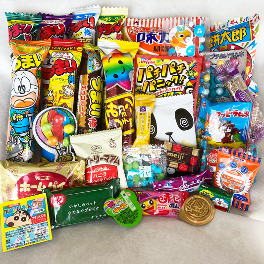 Assortiment de bonbons japonais et snacks Dagashi, 75 pièces