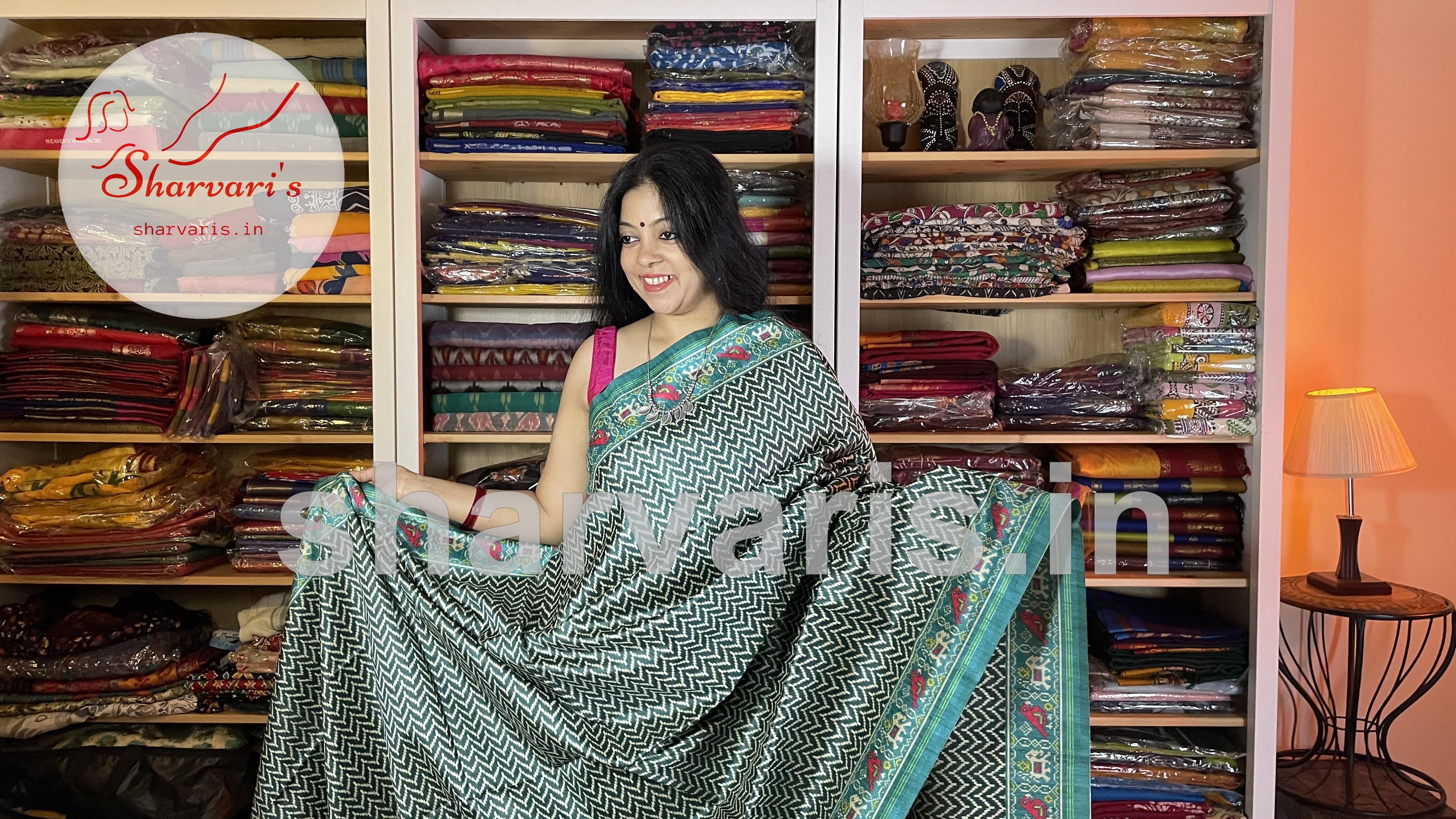 Green Semi Tussar Silk Saree – Shivansh Fab