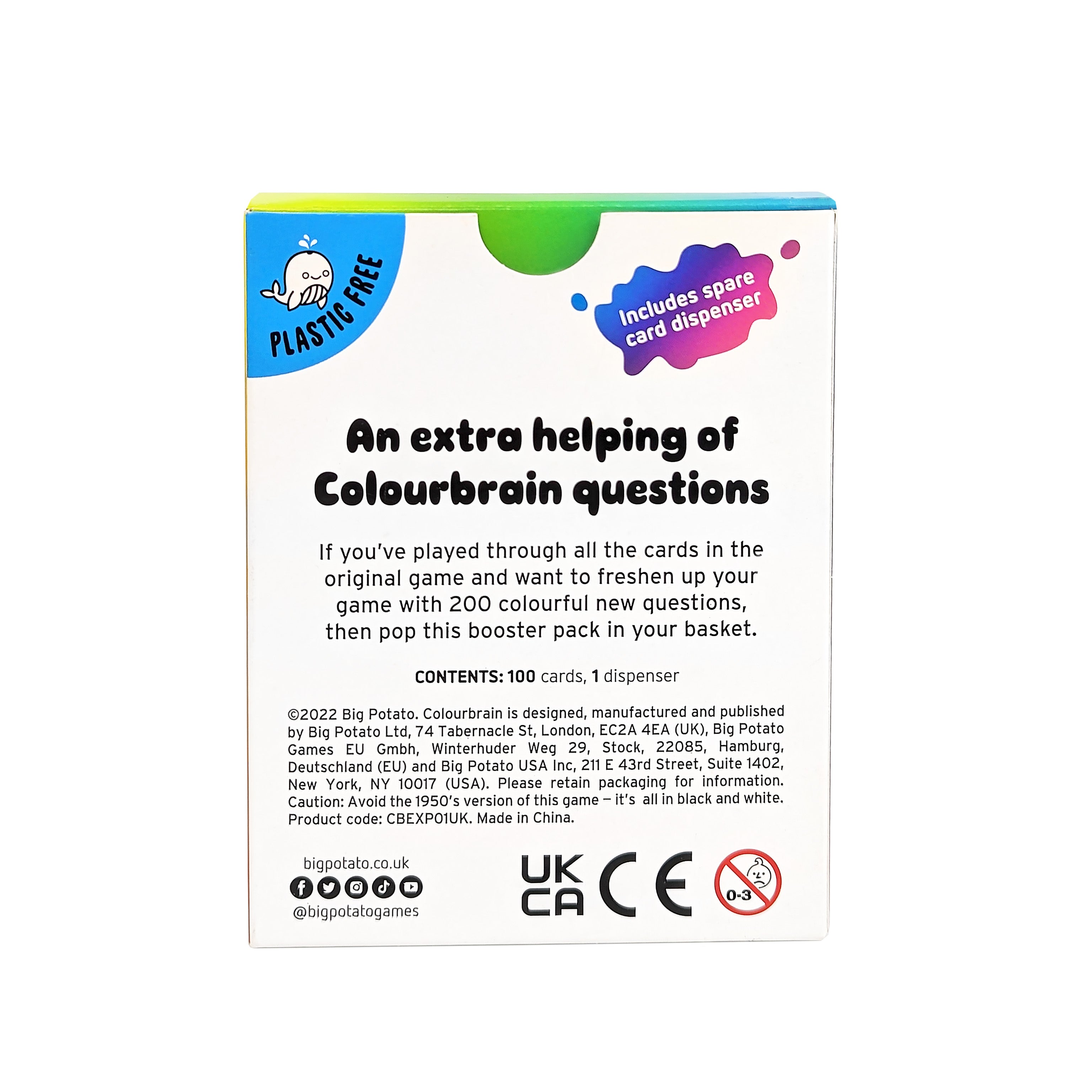Back of Colourbrain Booster Pack