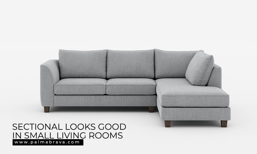 Sectional looks good in small living rooms