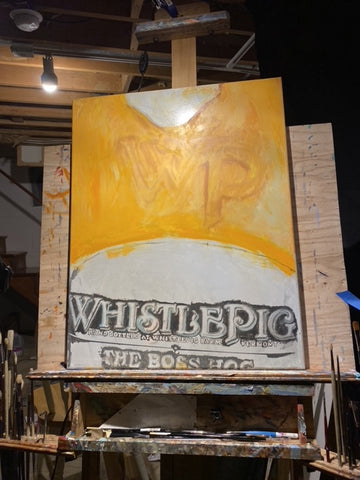 Whistle Pig Whiskey painting process photos