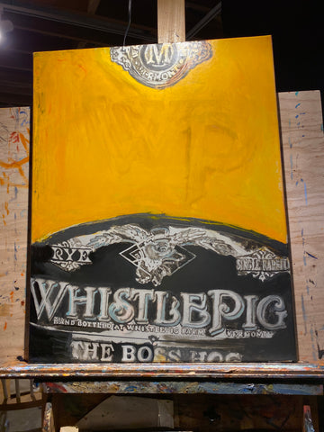 Whistle Pig Whiskey painting process photo 3