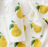 Pear Orchard Swaddle Muslin Blanket | Muslin Swaddle Set / Lightweight Blanket / Swaddling Blanket / Hospital Blanket