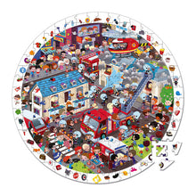 Load image into Gallery viewer, Round Observation Puzzle Firemen
