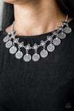 Walk The Plank-Silver Necklace-Paparazzi Accessories.