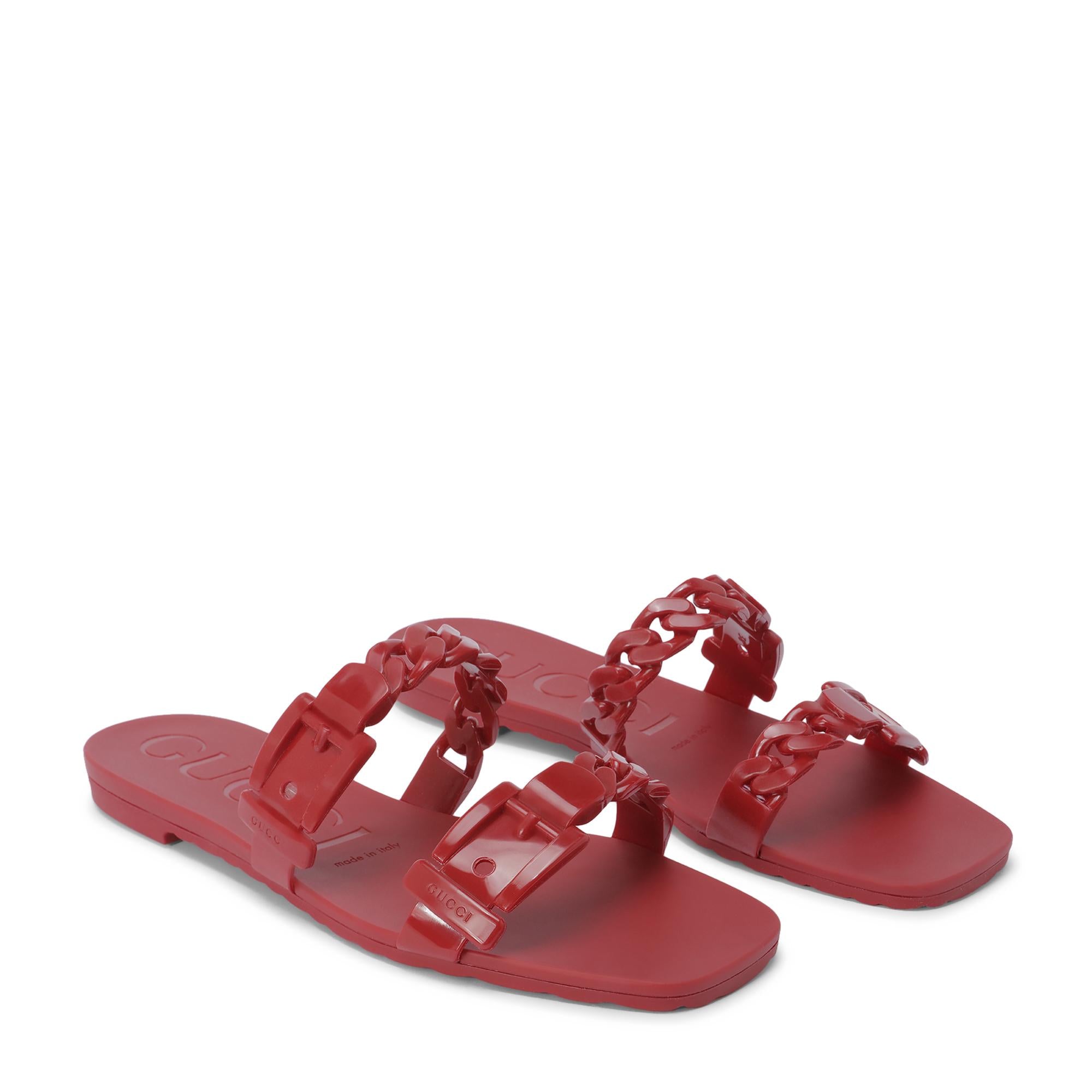 gucci rubber flat sandals