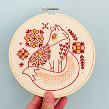 Load image into Gallery viewer, Folk Fox Embroidery Kit
