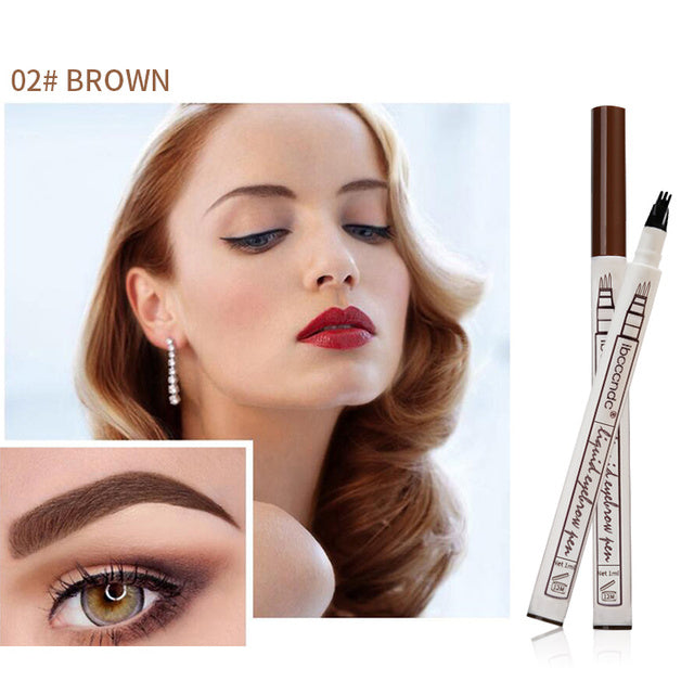 1 Pc Natural Microblading Eyebrow Tattoo Pen 4 Fork Tips Fine Waterproof  Liquid Eyebrow Pencil Cosmetics  Fruugo IN