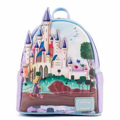 Sleeping Beauty Story Book Pin Collector Backpack