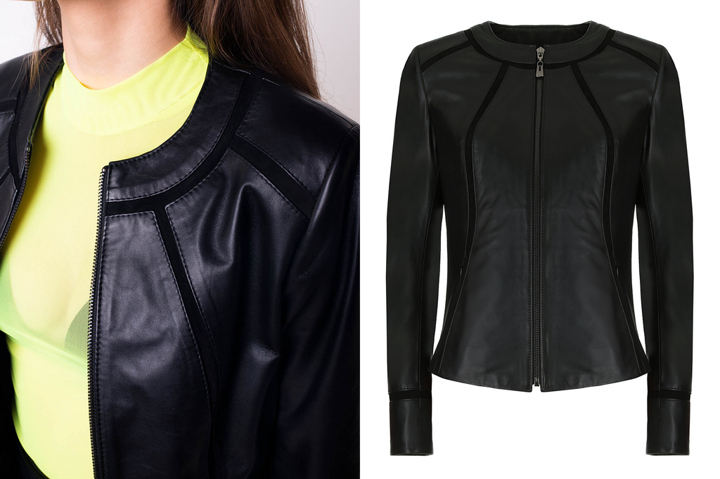 Chanel leather zipper jacket