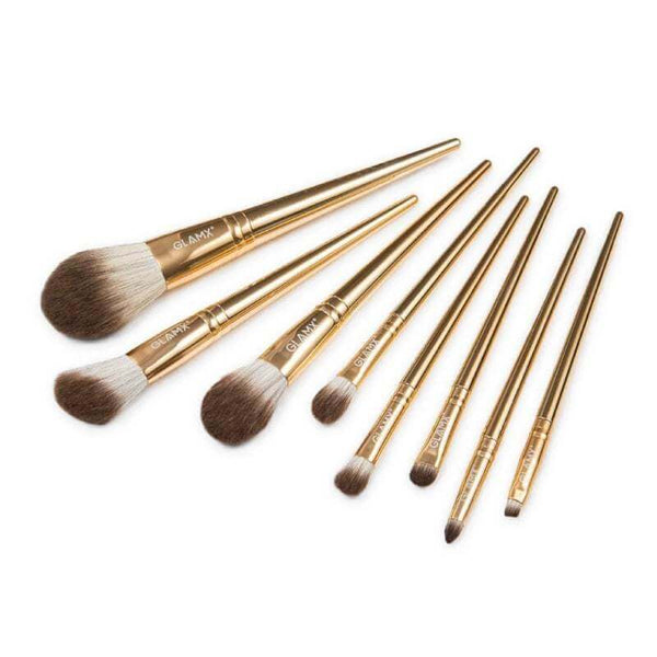 8 Piece Gold Makeup Brush Set | GX11 0